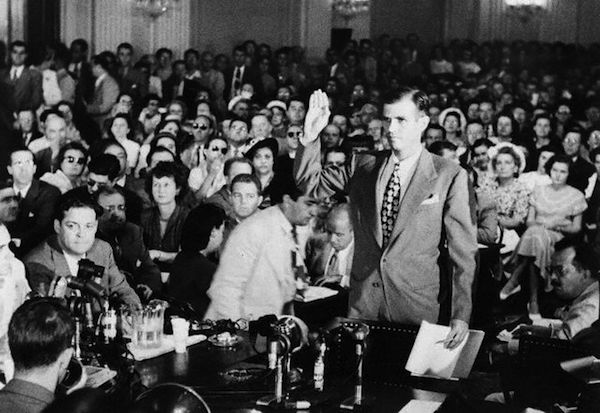 Alger Hiss Taking an Oath