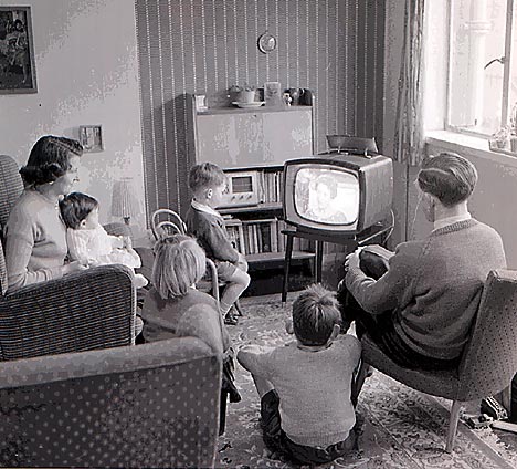 family-around-tv
